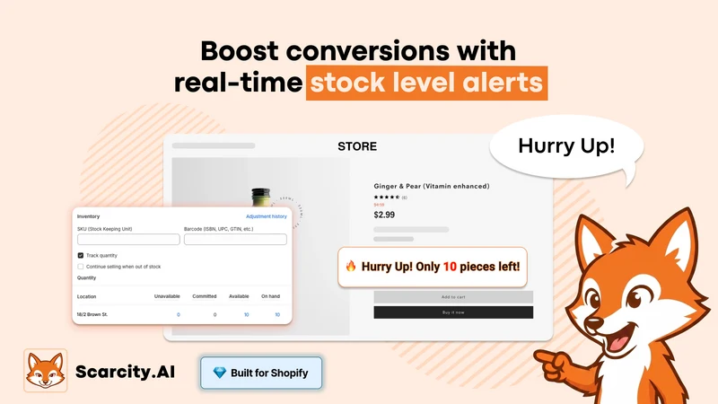 Scarcity.AI: Low Stock Counter