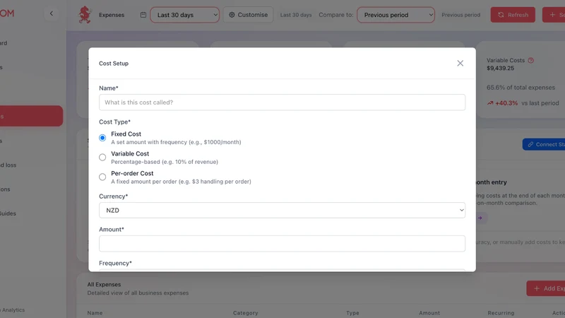 Rev Room ‑ Profit Tracking