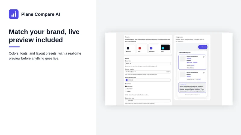 Plane: AI Product Compare