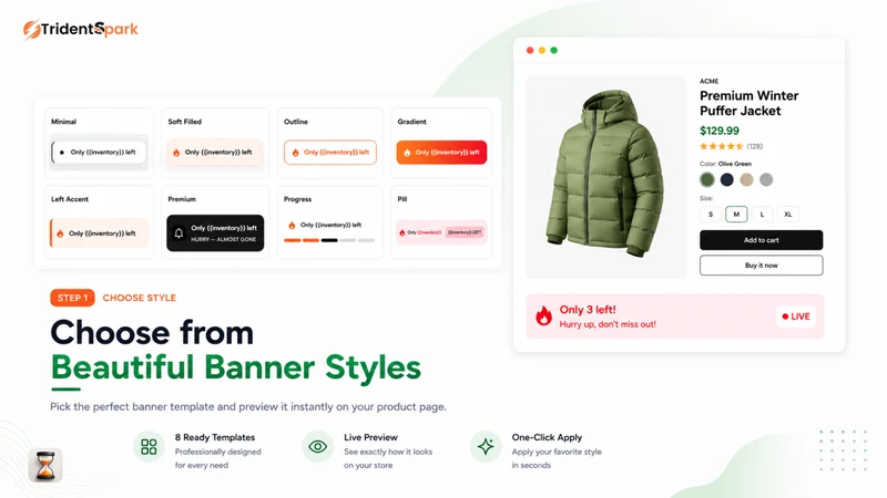 FOMO Low Stock Banner