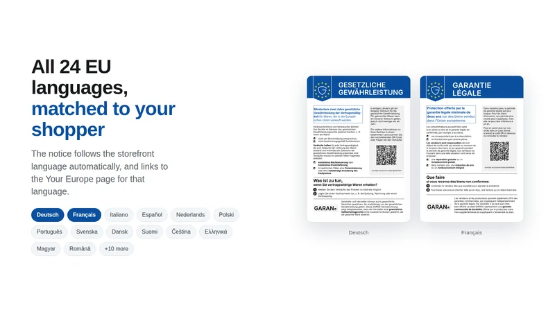 Clearmark EU GARAN Label