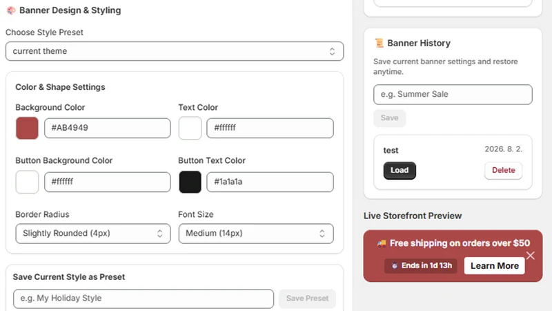 Store‑Tip Emergency Banner