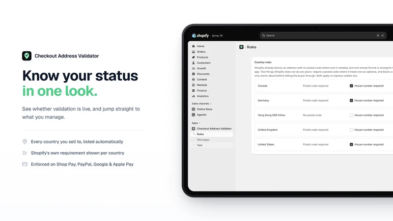 Checkout Address Validator