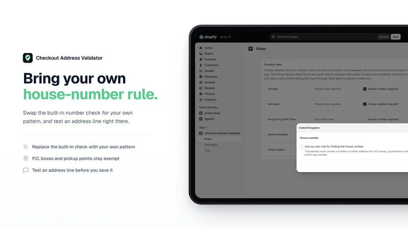 Checkout Address Validator