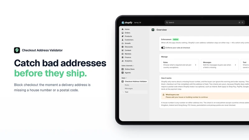 Checkout Address Validator