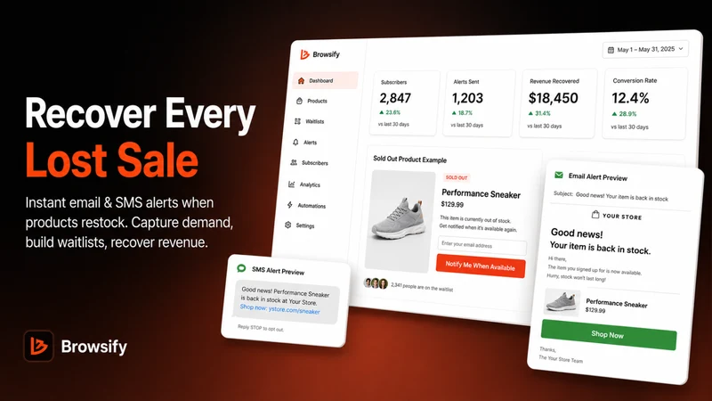 Browsify: Back in Stock Alert
