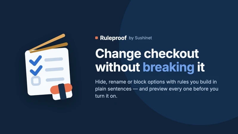 Snet: Ruleproof Checkout Rules