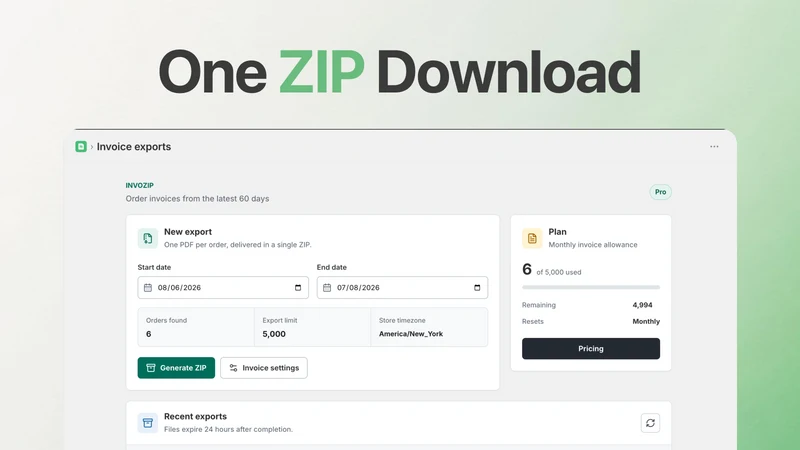 InvoZip: Bulk Invoice Download
