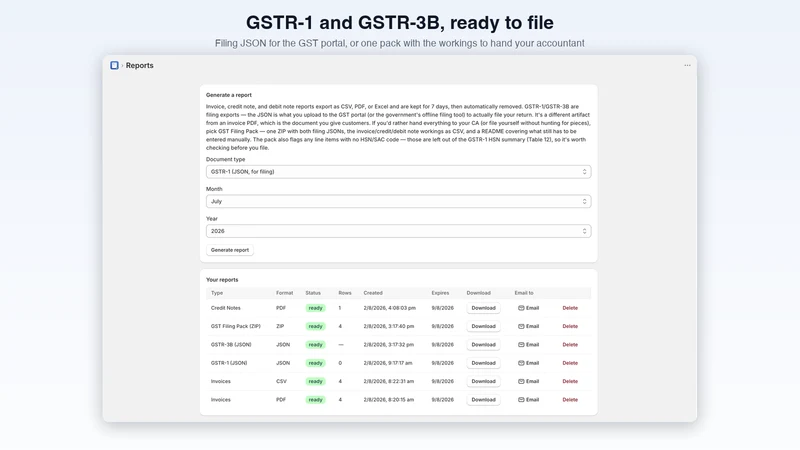 AppSaaz Automated GST Invoice