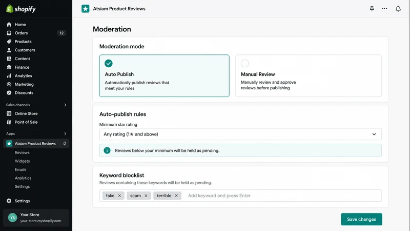 Atisam ‑ Product Reviews App