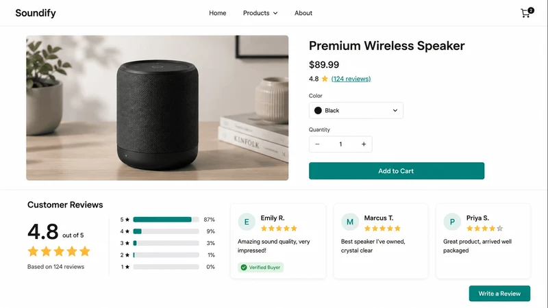 Atisam ‑ Product Reviews App