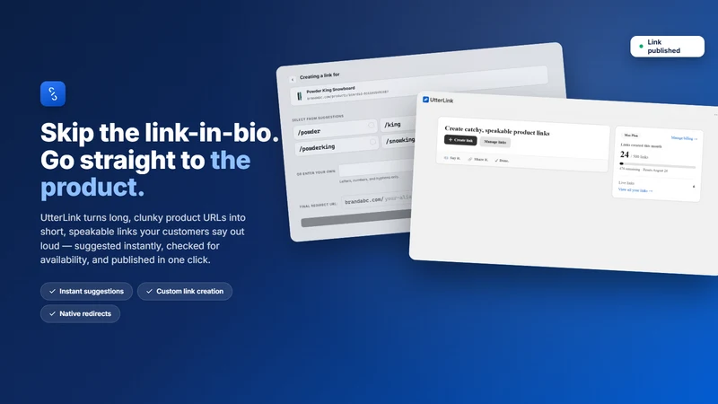 UtterLink Skip the Link‑in‑bio