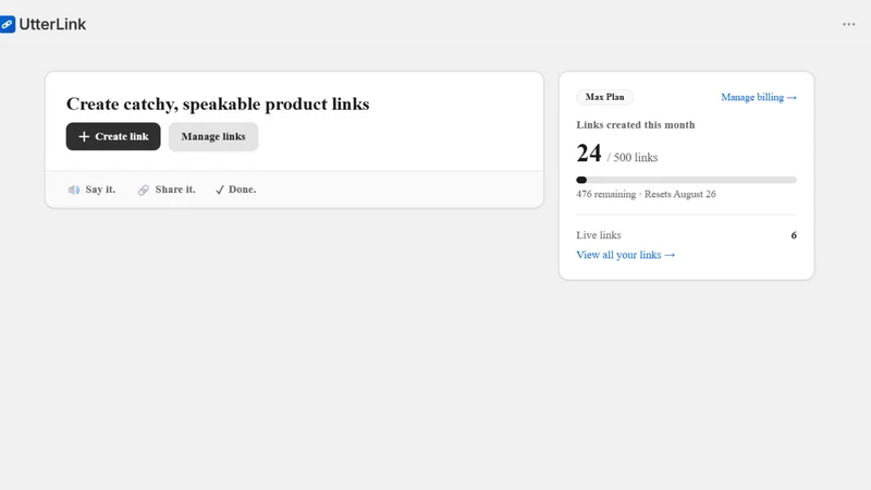 UtterLink Skip the Link‑in‑bio