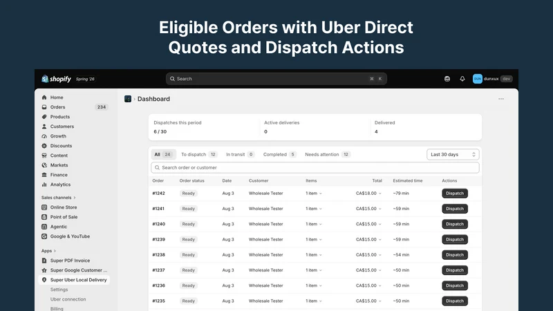 Super Uber Local Delivery