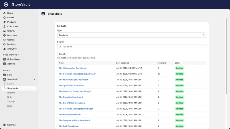 StoreVault ‑ Backup & Restore