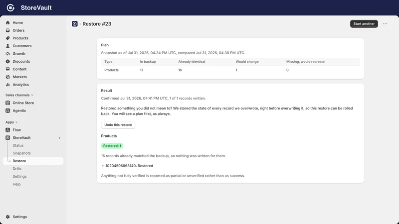 StoreVault ‑ Backup & Restore