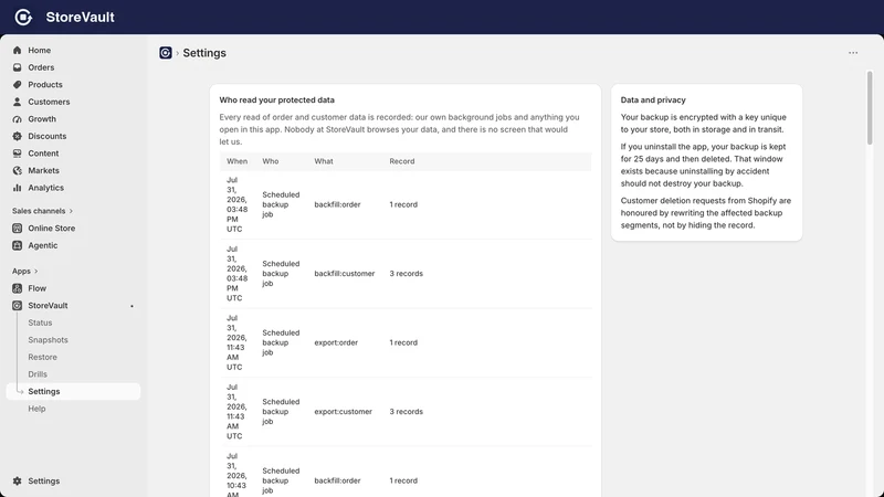 StoreVault ‑ Backup & Restore