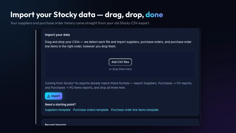 Stockyard ‑ Purchase Orders