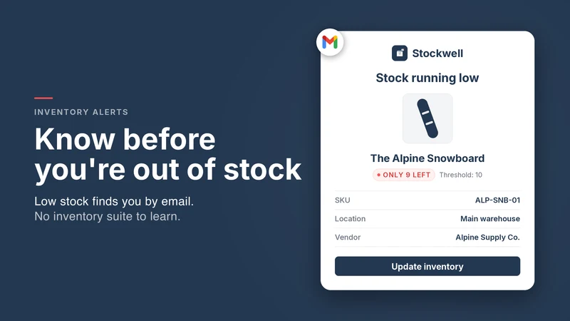 Stockwell Low Stock Alerts