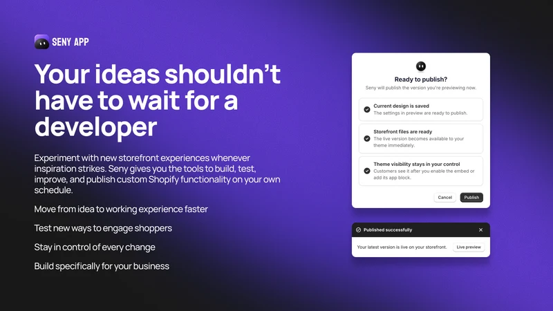 Seny: Bundles, Upsells & AI