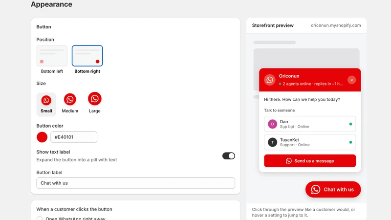 Ryviu ‑ WhatsApp Chat Button