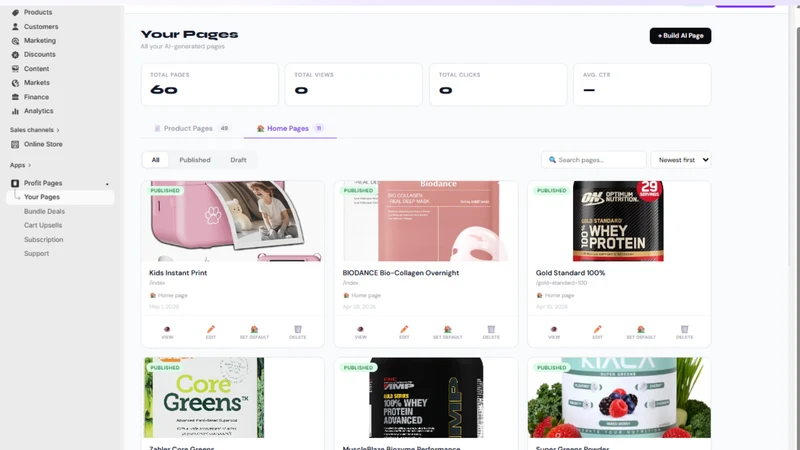 Profit Pages: AI Store Builder