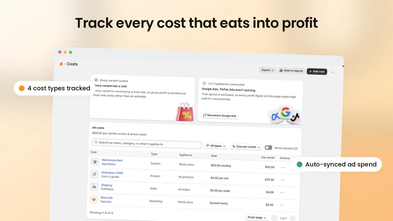 Profit Analytics & Calculator