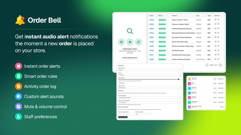 Order Bell ‑ New Order Alerts