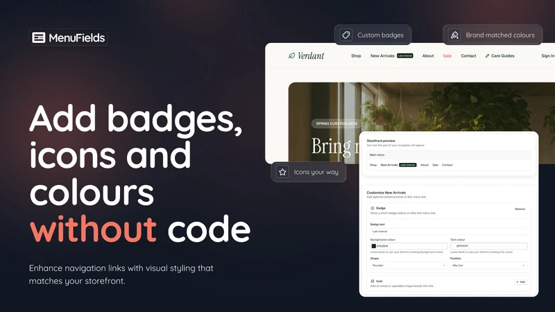 MenuFields: Badges & Icons