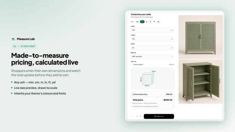 MeasureLab Price Calculator