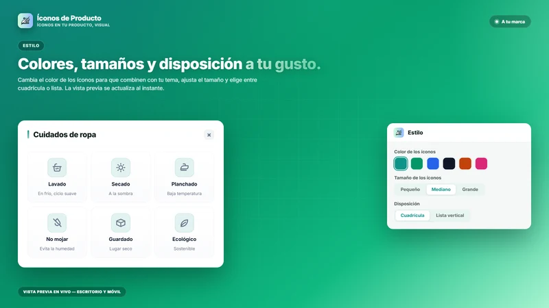 Íconos de Producto