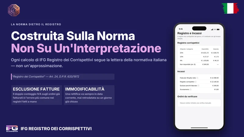IFG Registro dei Corrispettivi