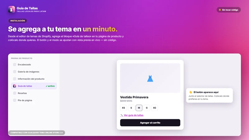 Guía de Tallas