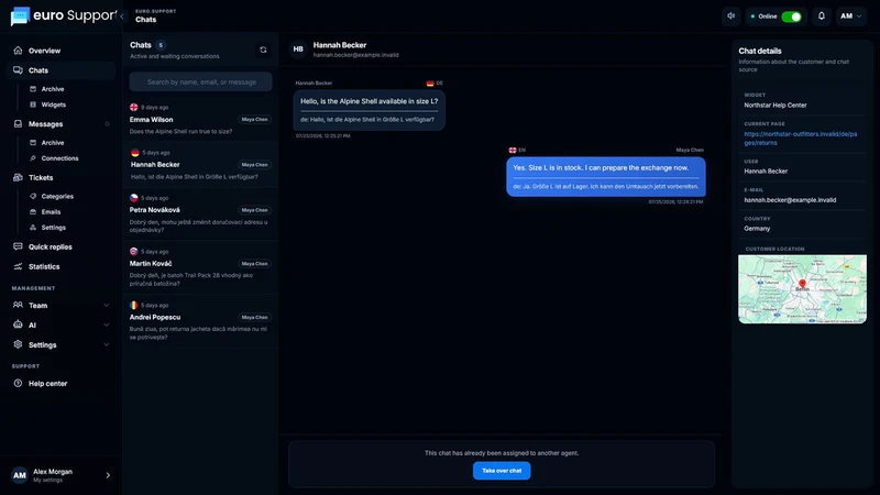euro.support: AI Chat Helpdesk