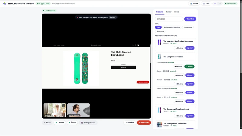 BeamCart: 1:1 Video Shopping