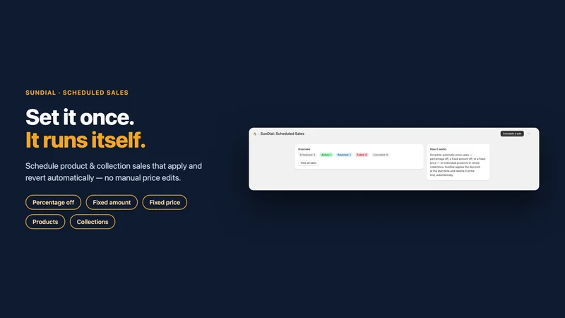 SunDial: Scheduled sales