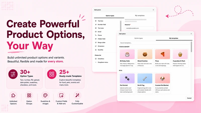 Rich Product Options
