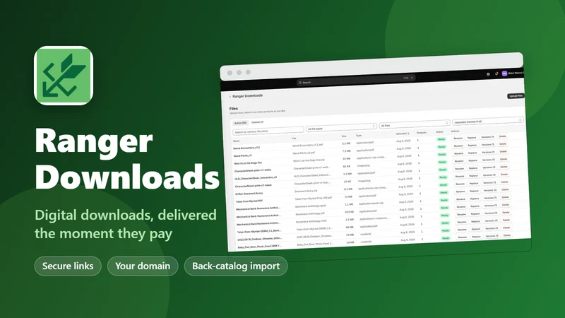 Digital Downloads Ranger
