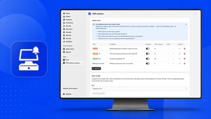 Heads Up: POS Customer Alerts