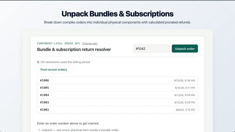 Splindle ‑ Bundle Returns