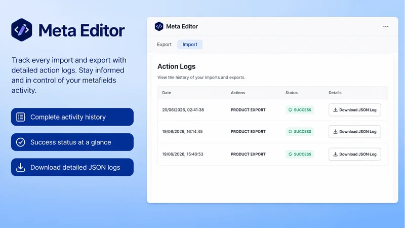 Manage Metafields ‑ MetaStudio