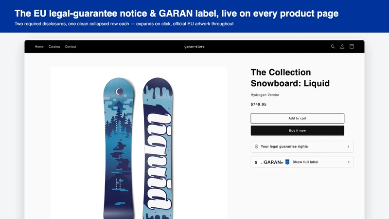GARAN ‑ EU Guarantee Label