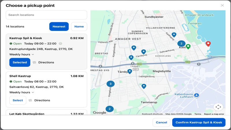 FarEye Pickup Points
