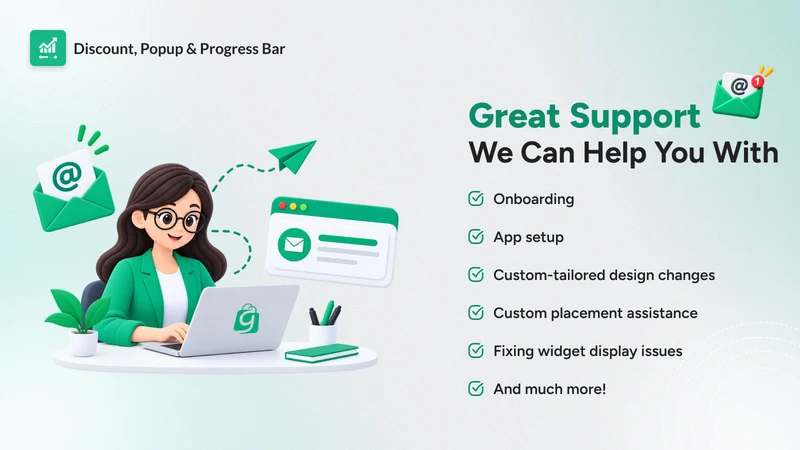 Discount, Popup & Progress Bar