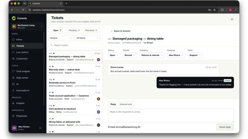 Conecto: AI Support Inbox