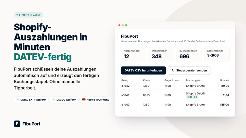 FibuPort Buchungsexport