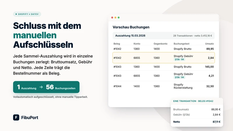 FibuPort Buchungsexport