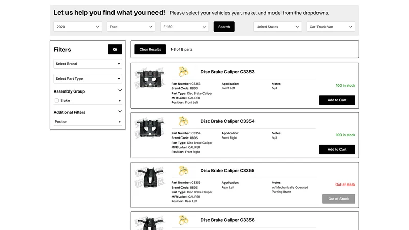 OptiCat Vehicle Part Lookup