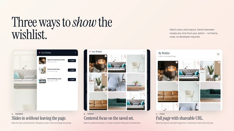 TC Wishlist App & Favorites