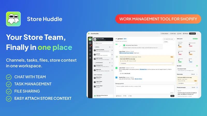 StoreHuddle: Staff Chat | Task